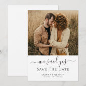 Rustic Boho Photo Wedding  Save The Date (Vorne/Hinten)