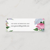 Rustic Boho pink lilac blauen Blumenzwiebelwebsite Mini Visitenkarte (Vorderseite)