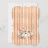 Rustic Boho Pumpkin Baby Dusche Einladung (Rückseite)