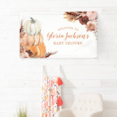 Rustic Boho Pumpkin Baby Dusche Große Banner (Insitu)