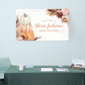 Rustic Boho Pumpkin Baby Dusche Große Banner (Messeveranstaltung)