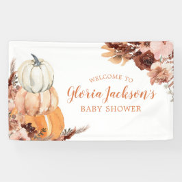 Rustic Boho Pumpkin Baby Dusche Große Banner