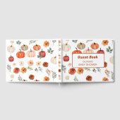 Rustic Boho Pumpkin Baby Showbook Gästebuch (Voll)