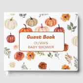 Rustic Boho Pumpkin Baby Showbook Gästebuch (Vorderseite)