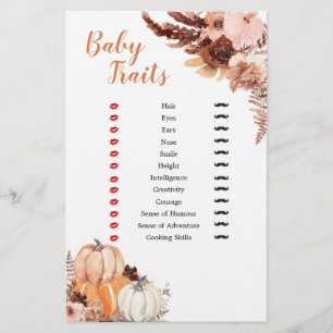Rustic Boho Pumpkin Baby Shower Baby Tracks Spiele