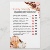 Rustic Boho Pumpkin Mommy oder Daddy Games (Vorderseite)