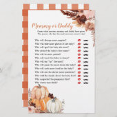 Rustic Boho Pumpkin Mommy oder Daddy Games (Vorne/Hinten)