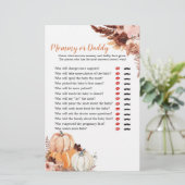 Rustic Boho Pumpkin Mommy oder Daddy Games (Stehend Vorderseite)