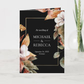 Rustic Boho Pumpkin Photo QR Code Black Wedding Einladung (Vorderseite)