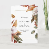 Rustic Boho Pumpkin Photo QR Code Wedding Einladung (Vorderseite)