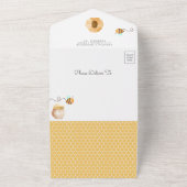 Rustic Boho Rainbow Sweet Little Bee Baby Dusche All In One Einladung (Außenbereich)