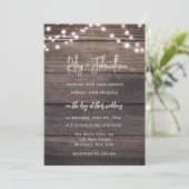 Rustic Boho Romantic Wedding Einladung (Stehend Vorderseite)