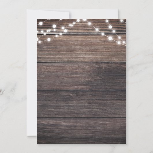 Rustic Boho Romantic Wedding Einladung (Rückseite)