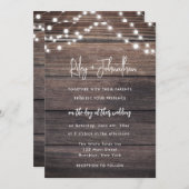 Rustic Boho Romantic Wedding Einladung (Vorne/Hinten)