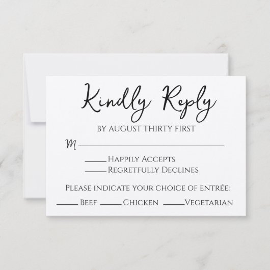 Rustic Boho RSVP Card Handgeschriebener Schriftart Einladung (Vorderseite)