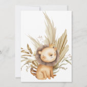 Rustic Boho Safari Animals Baby Dusche Dankeskarte (Rückseite)