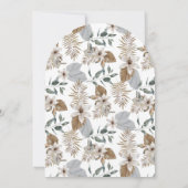 Rustic Boho Safari Leopard and Giraffe Baby Shower Einladung (Rückseite)