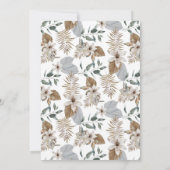 Rustic Boho Safari Lion and Giraffe Baby Shower Einladung (Rückseite)