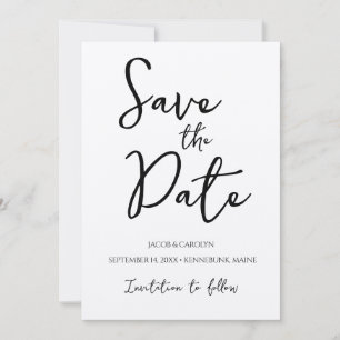 Rustic Boho Save the Date handgeschriebener Schrif Einladung
