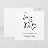 Rustic Boho Save the Date handgeschriebener Schrif Einladung (Vorne/Hinten)