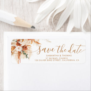 Rustic Boho Save the Date Hochzeit Rücksendeadress