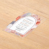 Rustic Boho Seashells Nautical Wedding Acryleinladungen (Ablage )