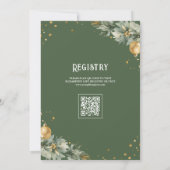 Rustic Boho Stroller Winter Weihnachtsdusche Einladung (Rückseite)