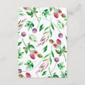 Rustic Boho Sukkulent Cactus Greenerity Wedding Begleitkarte (Rückseite)