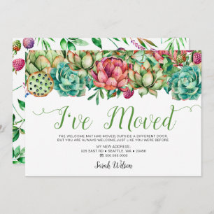 Rustic Boho Sukkulent Kaktus Ich habe bewegen vers Ankündigung