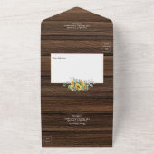 Rustic Boho Sunflower Eukalyptus Garden Wedding All In One Einladung (Außenbereich)