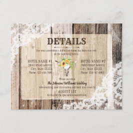 Rustic Boho Sunflowers Longhorn Details Card Begleitkarte