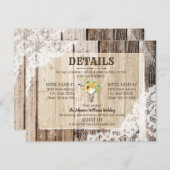 Rustic Boho Sunflowers Longhorn Details Card Begleitkarte (Vorne/Hinten)
