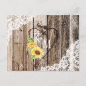 Rustic Boho Sunflowers Longhorn Details Card Begleitkarte (Rückseite)