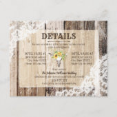 Rustic Boho Sunflowers Longhorn Details Card Begleitkarte (Vorderseite)