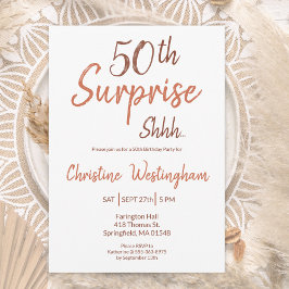 Rustic Boho Surprise 50th Birthday Invitation Einladung