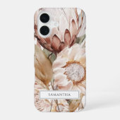 Rustic Boho Terracotta Botanical iPhone 16 Hülle (Rückseite)