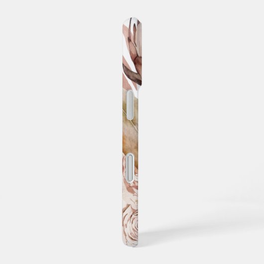 Rustic Boho Terracotta Botanical iPhone 16 Hülle (Rechte Seite)