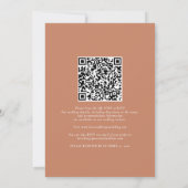 Rustic Boho Terracotta Floral QR Code Wedding Einladung (Rückseite)