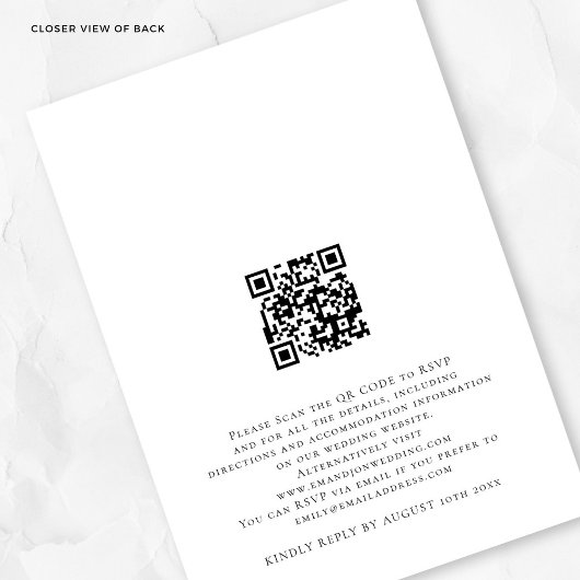 Rustic Boho Terracotta Florals QR Code Wedding Einladung