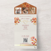 Rustic Boho Terracotta Hochzeit im Herbst All In One Einladung (Innen Boden)