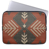 Rustic Boho Terracotta Print Electronics Bag Laptopschutzhülle (Vorderseite)