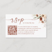 Rustic Boho Terracotta Wedding QR Code UAWG Begleitkarte (Vorderseite)