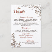 Rustic Boho Terracotta Wildlfower Hochzeitsstimmun Begleitkarte (Vorderseite)