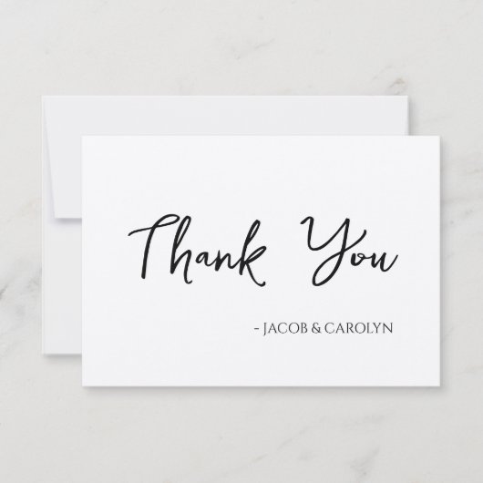 Rustic Boho Vielen Dank Karte Handgeschriebener Sc (Vorderseite)