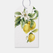 Rustic Boho Watercolor Lemons Citrus Vielen Dank Geschenkanhänger (Rückseite)