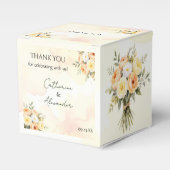 Rustic Boho Watercolor Rose Hochzeit Vielen Dank Geschenkschachtel (Vorderseite)