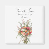 Rustic Boho Wedding Bouquet Blume Gastgeschenk Hoc Magnet (Vorne)