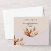 Rustic Boho Wedding Card All In One Einladung (Rückseite)