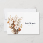 Rustic Boho Wedding Danke-Card Dankeskarte (Rückseite)