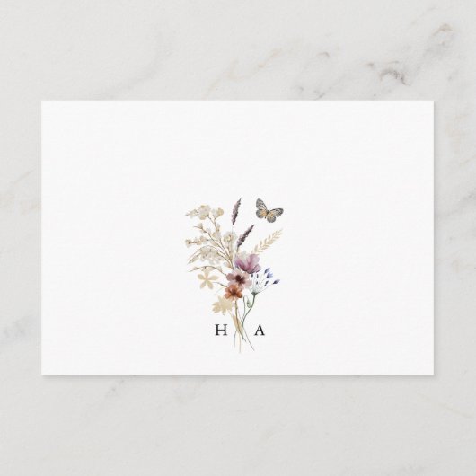 Rustic Boho Wedding Details Begleitkarte (Rückseite)